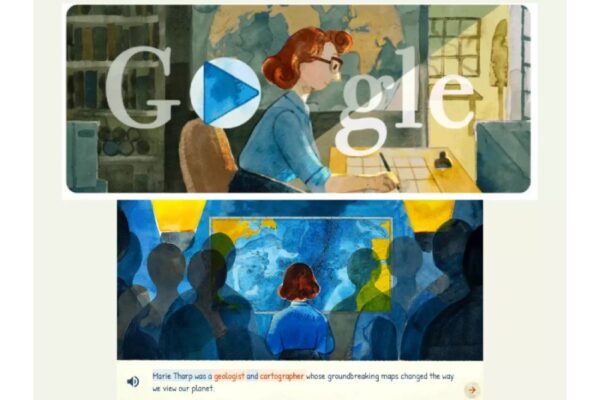 Google Doodle celebrates Marie Tharp